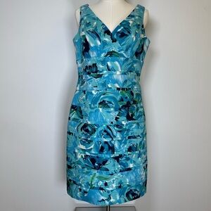 American Living Tiered Sheath Dress Cotton Sleeveless V-Neck Women’s Size 12